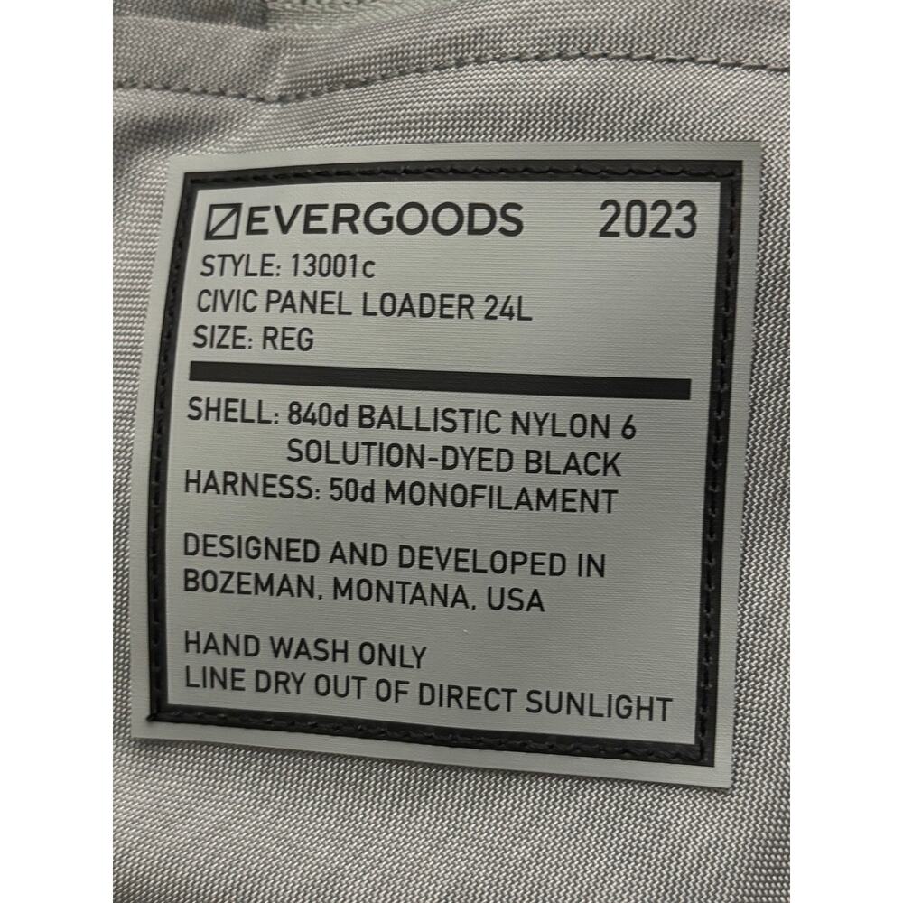 Evergoods CPL24 24L Civic Panel Loader Black EDC Travel Laptop Backpack - Picture 5 of 15